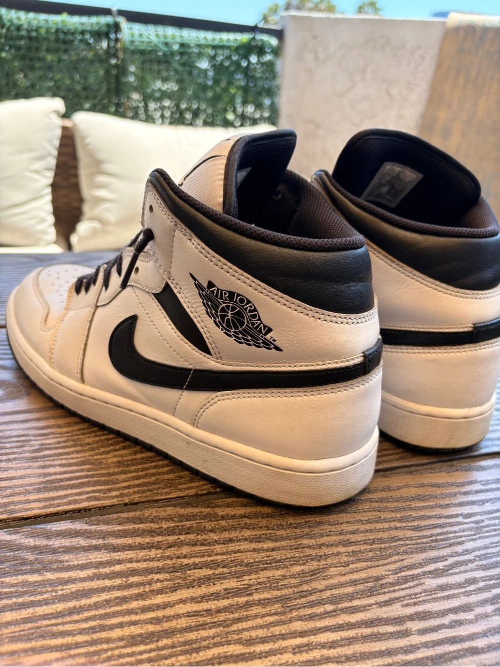 Jordan Men’s High-Top Sneakers in White and Black